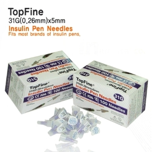 [화진] 탑파인 인슐린 펜니들 31G(0.26mm)x5mm/인슐린니들/인슐린펜니들/당뇨용품/인슐린주사바늘/인슈린니들/-CU메디칼