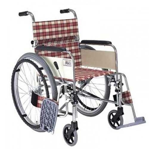 [미키]MS-5N 꺾기형 스틸 휠체어/등받이 접힘기능 휠체어/환자용/등받이휠체어/접이휠체어/스틸형/스틸휠체어-CU메디칼